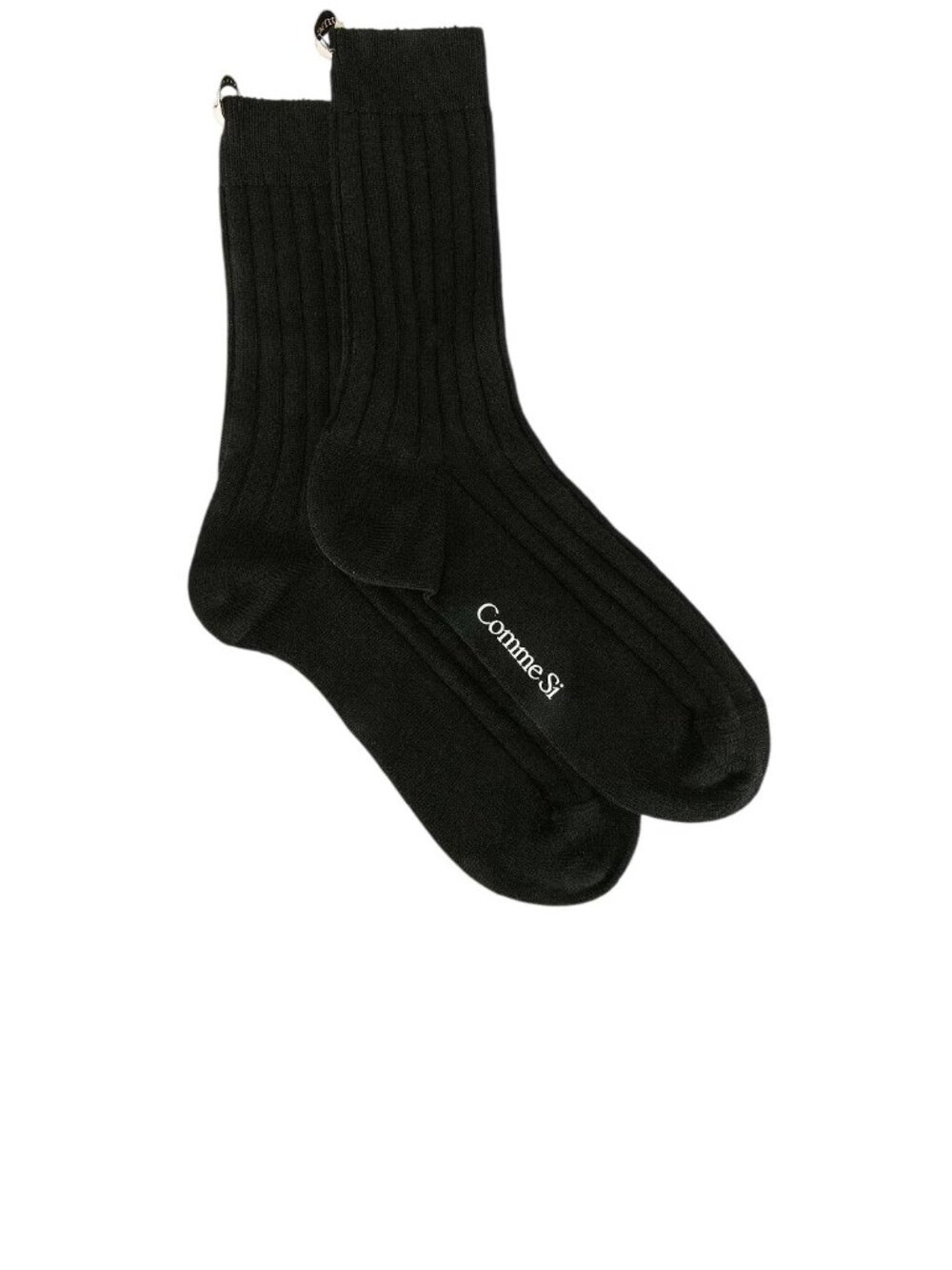 Comme Si the Cashmere Sock in Black 39-42 Medium-Large Womens Knit Sweater